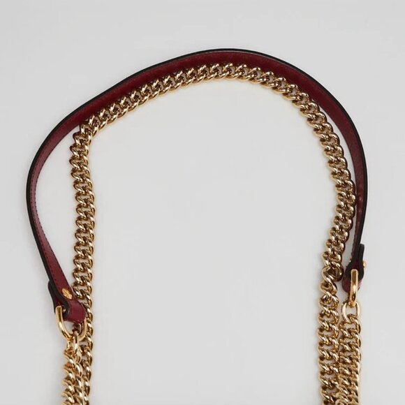 Gucci Beige/Red GG Quilted Canvas Marmont Mini Shoulder Bag - Picture 5 of 10